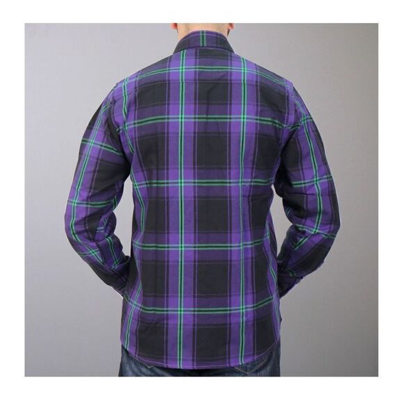 HOT LEATHERS FLM2011 MEN'S 'VOODOO' FLANNEL LONG SLEEVE shirt Sz L Crotched MTN - Picture 4 of 8